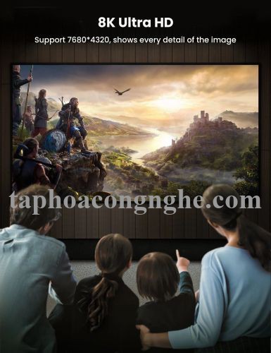 Ugreen 80393 3m 8K 1.4 màu đen cáp dp ra displayport hợp kim bọc lưới chống nhiễu DP114 30080393